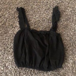 Black hippie crop top, forever 21